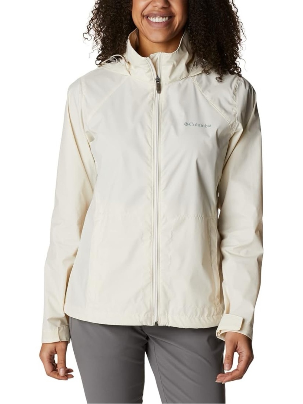 Columbia Women's 2XL Switchback III Waterproof Rain Jacket Off White Outdoor